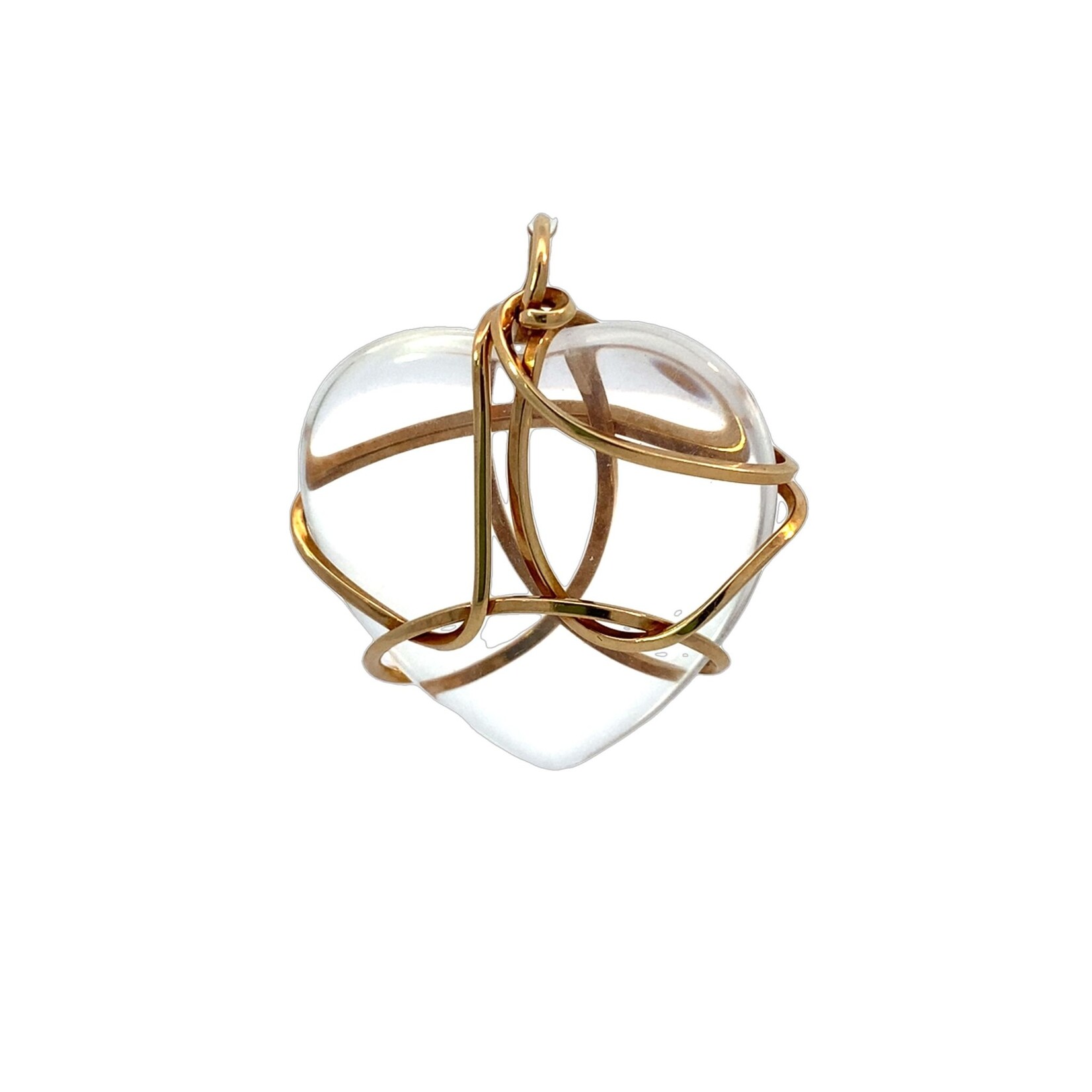 Wire Wrapped Crystal Heart