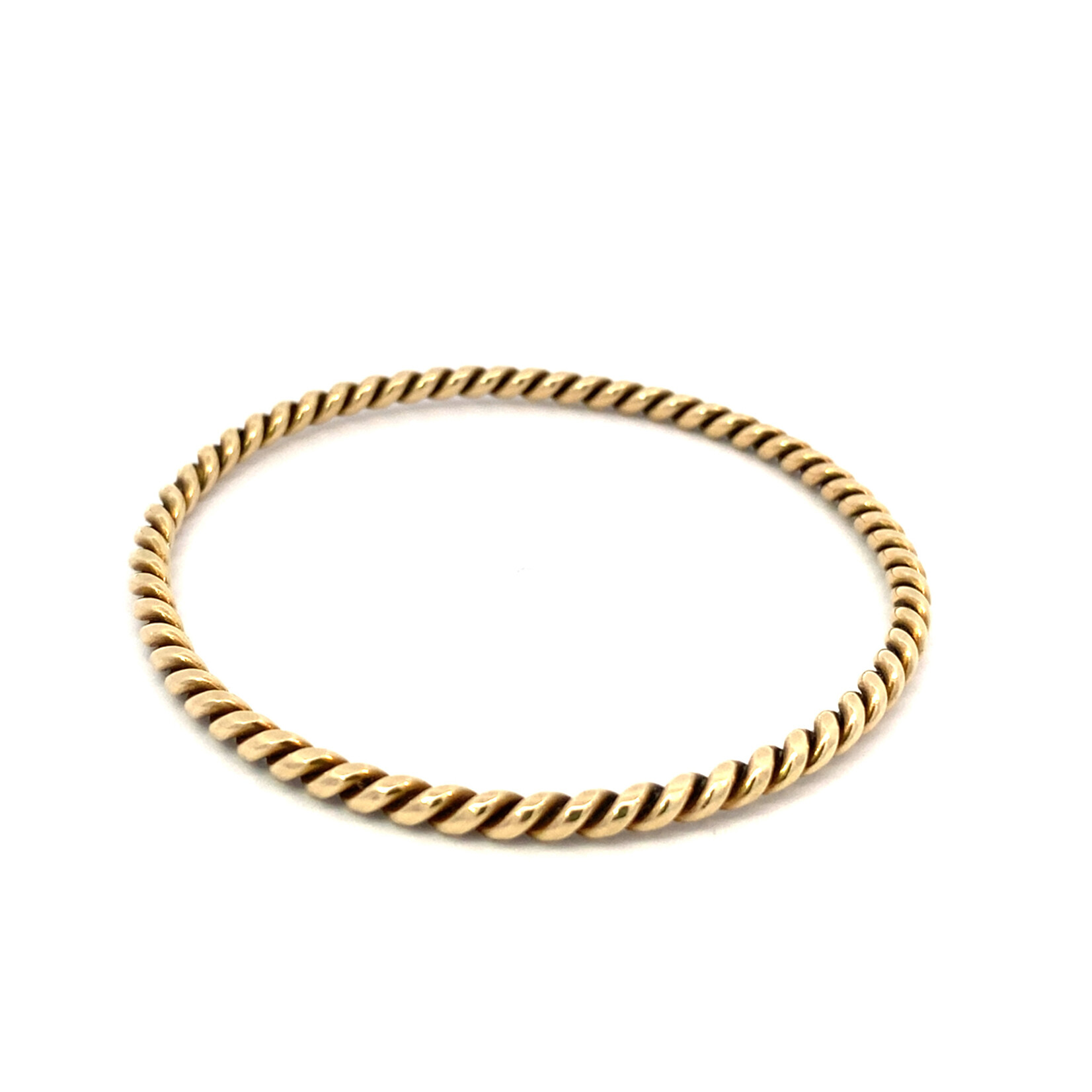 14K Yellow Gold Twist bangle sz7