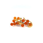 14K Yellow Gold MINGS Grape Carnelian brooch