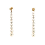 14K Yellow Gold Graduated Akoya Dangles