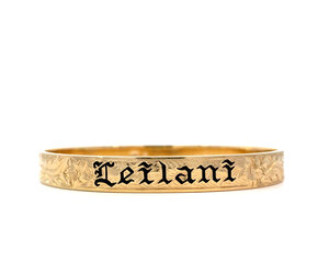 ア*ラ様 【VINTAGE 】HAWAIIAN JEWELRY バングル 14K 14K Yellow Gold 