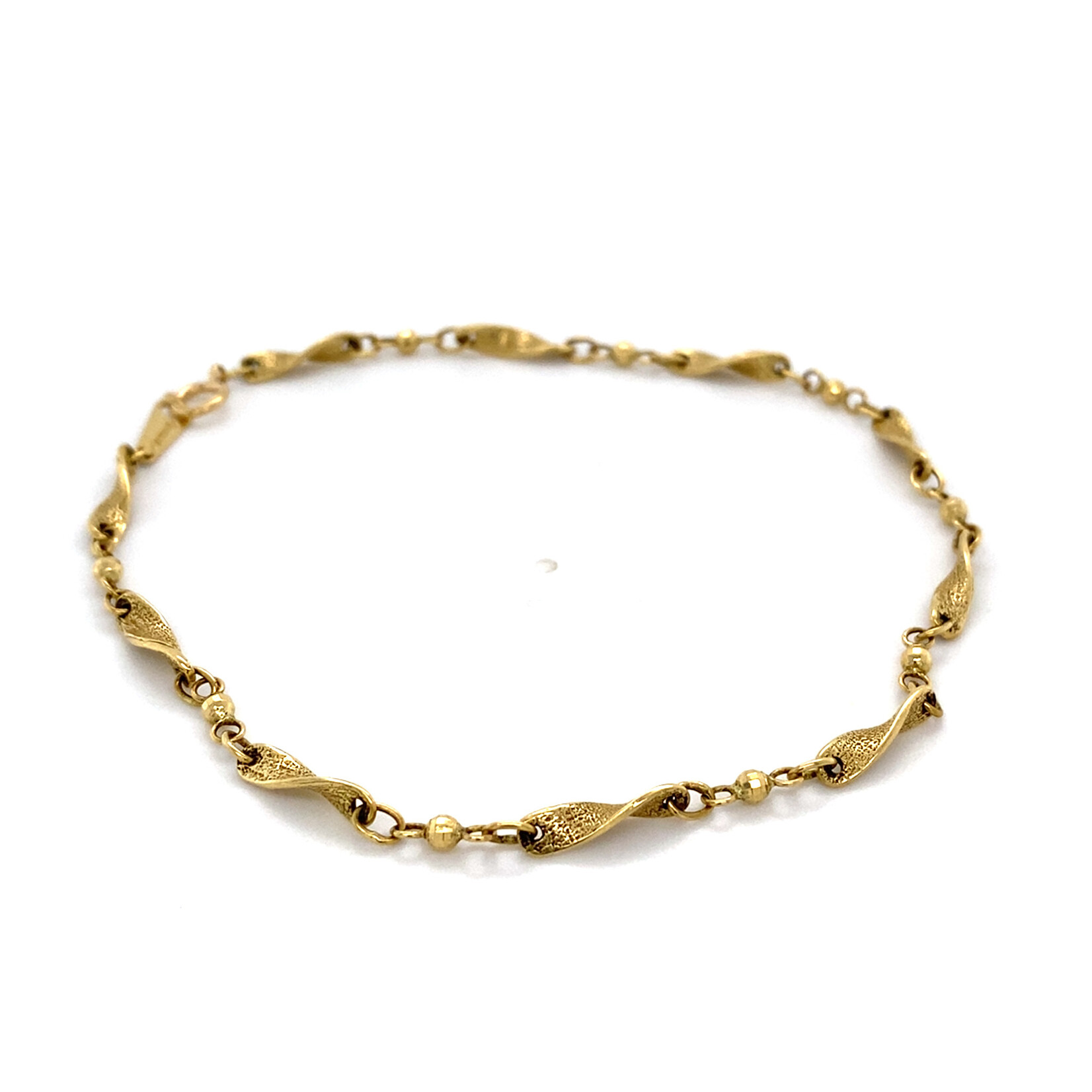 14K Yellow Gold 9" Twist Bracelet