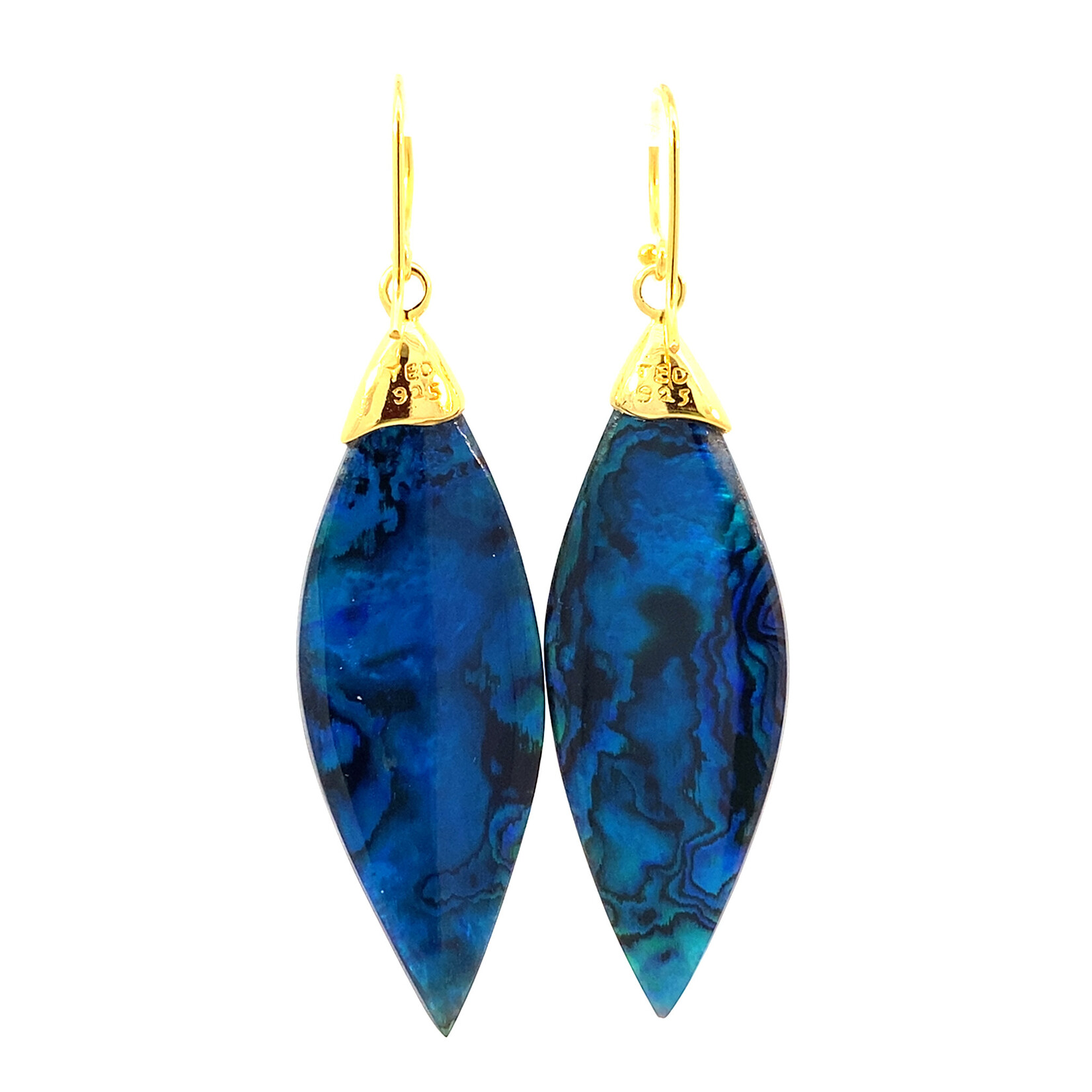 18K Gold Vermeil Heleconia Paua Dangles