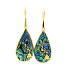 18K Gold Vermeil Island Chain Paua Dangles