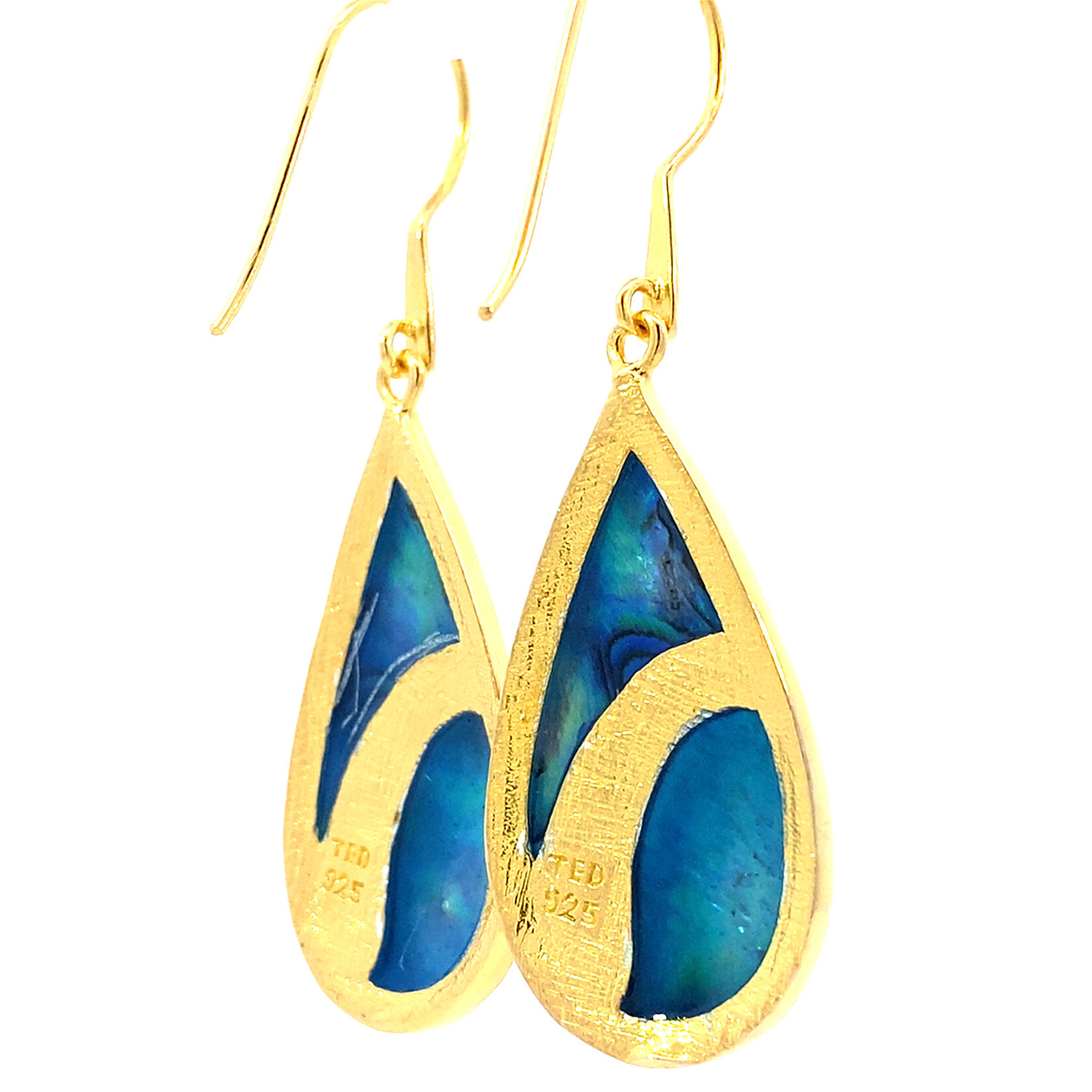 18K Gold Vermeil Island Chain Paua Dangles