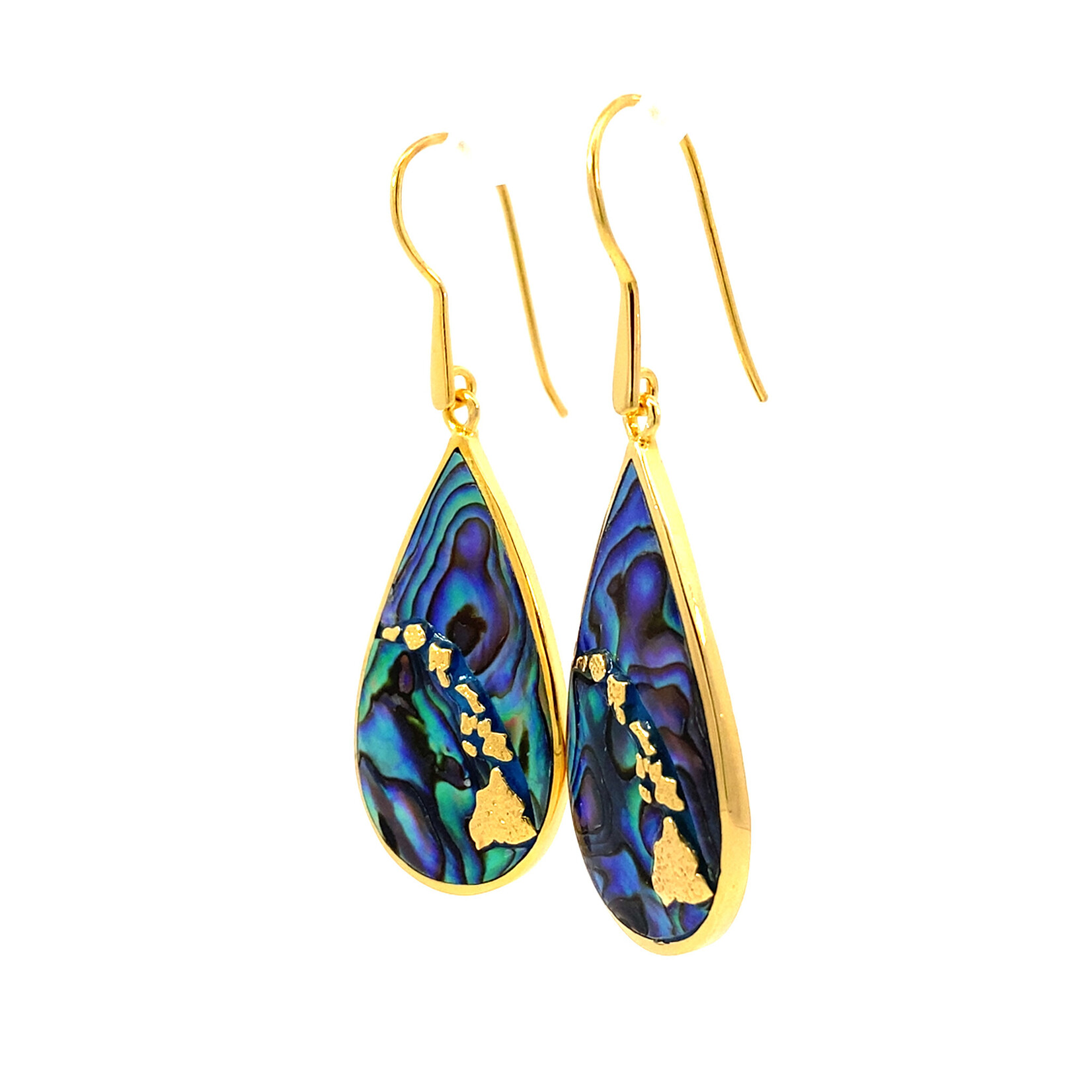 18K Gold Vermeil Island Chain Paua Dangles