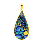 18K Gold Vermeil Island Chain Paua Pendant