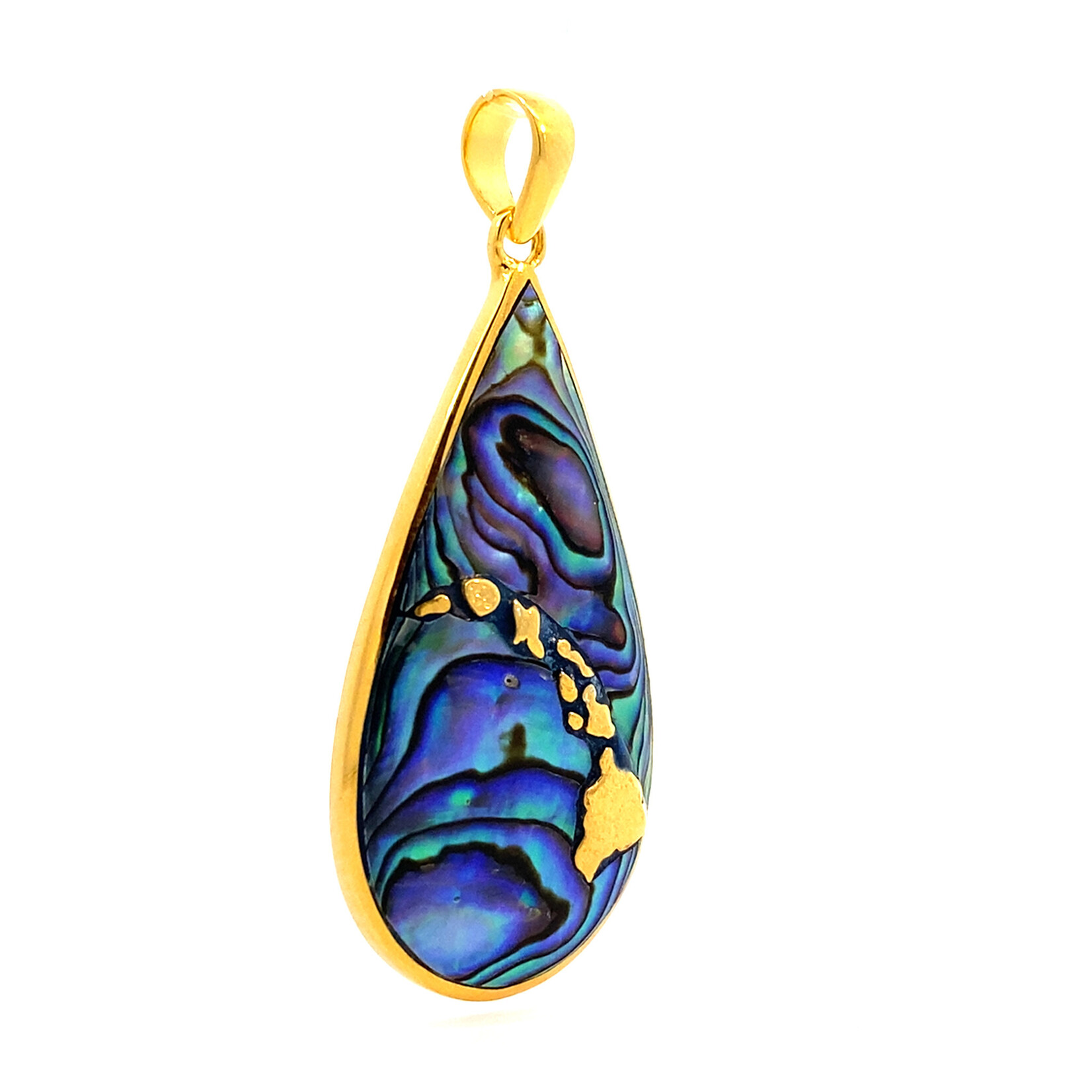 18K Gold Vermeil Island Chain Paua Pendant
