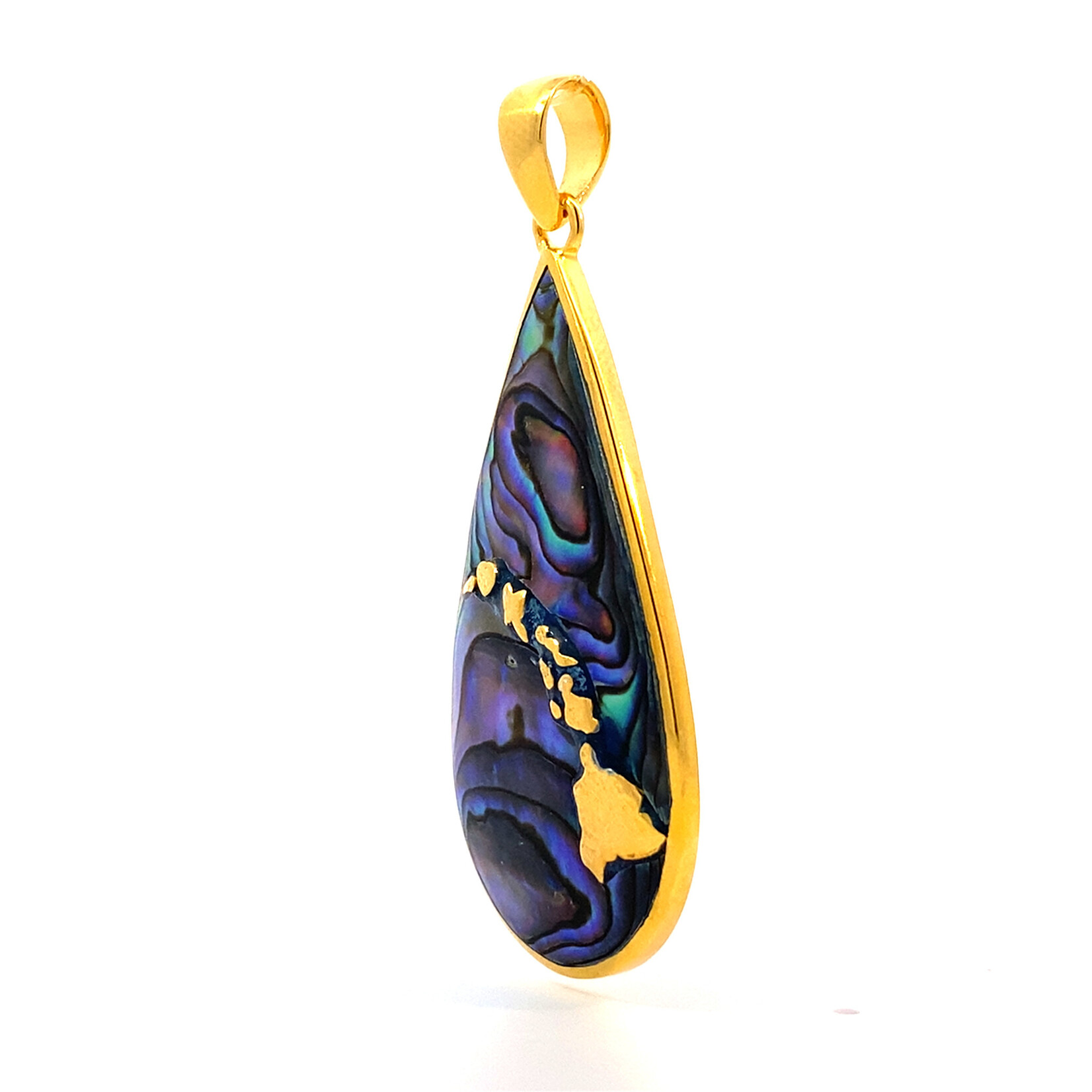 18K Gold Vermeil Island Chain Paua Pendant