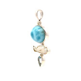 P5242 SS Larimar, Pearl, BT pdt - Lehua Jewelers