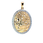 14K Yellow Gold 22x27 Oval Beauty & Blessing all year D.30cttw