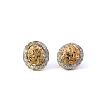 14K Yellow Gold 12x14mm  Diamon 4 Seasons studs D.45cttw