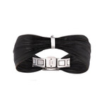 Stainless Steel black mesh bracelet sz7