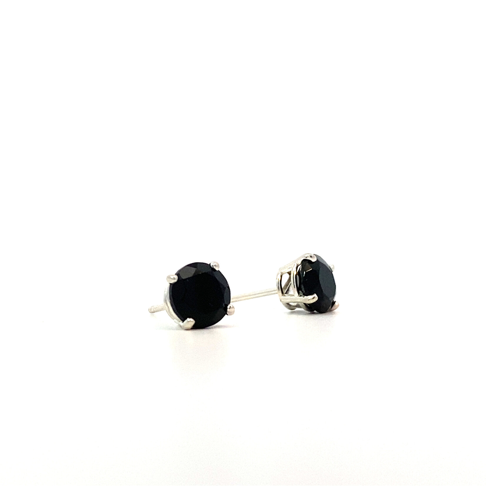 Sterling Silver 6 mm Onyx Studs