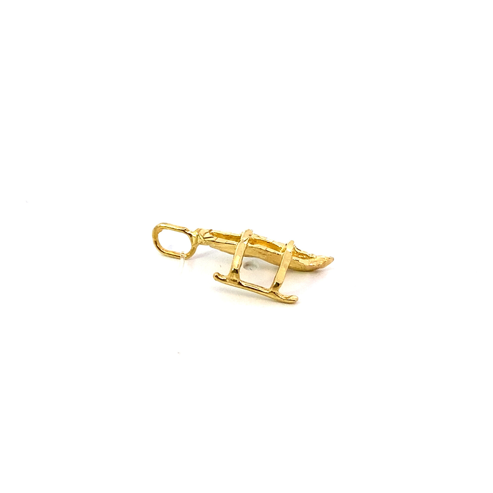 14K Yellow Gold Outrigger Canoe Pendant