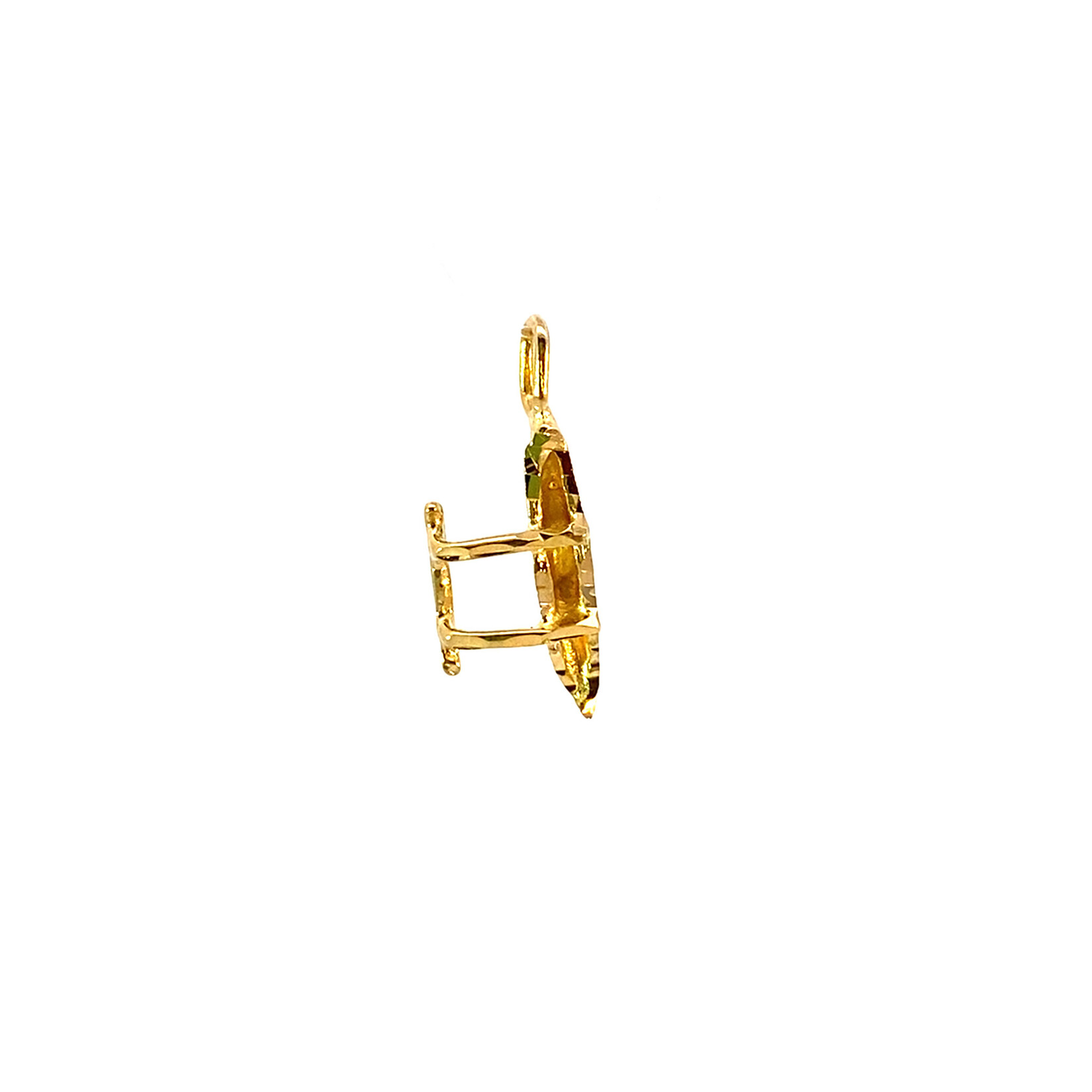 14K Yellow Gold Outrigger Canoe Pendant
