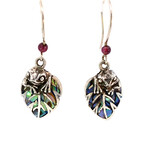 Sterling Silver Aumakua Frog Monstera with Garnet