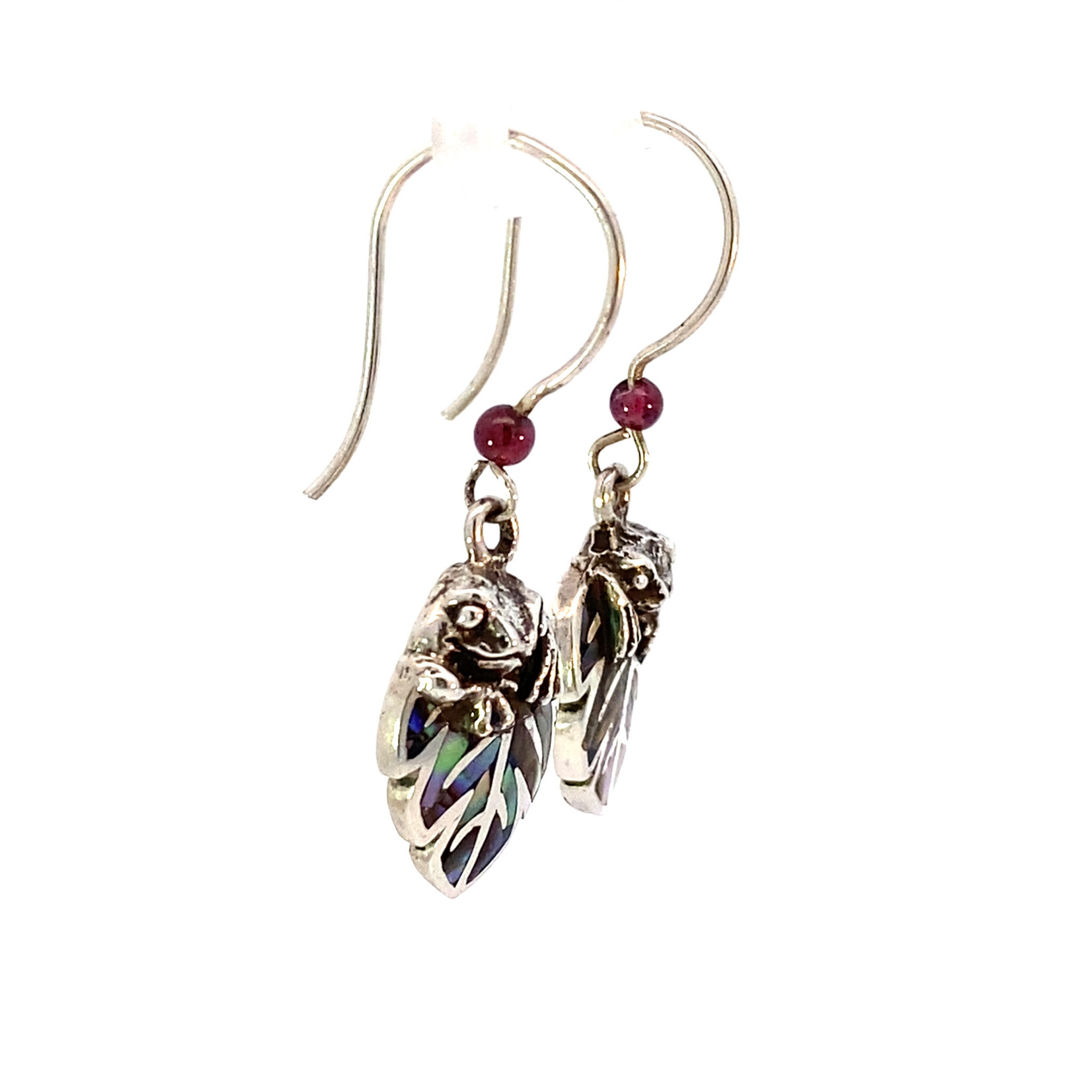 Sterling Silver Aumakua Frog Monstera with Garnet