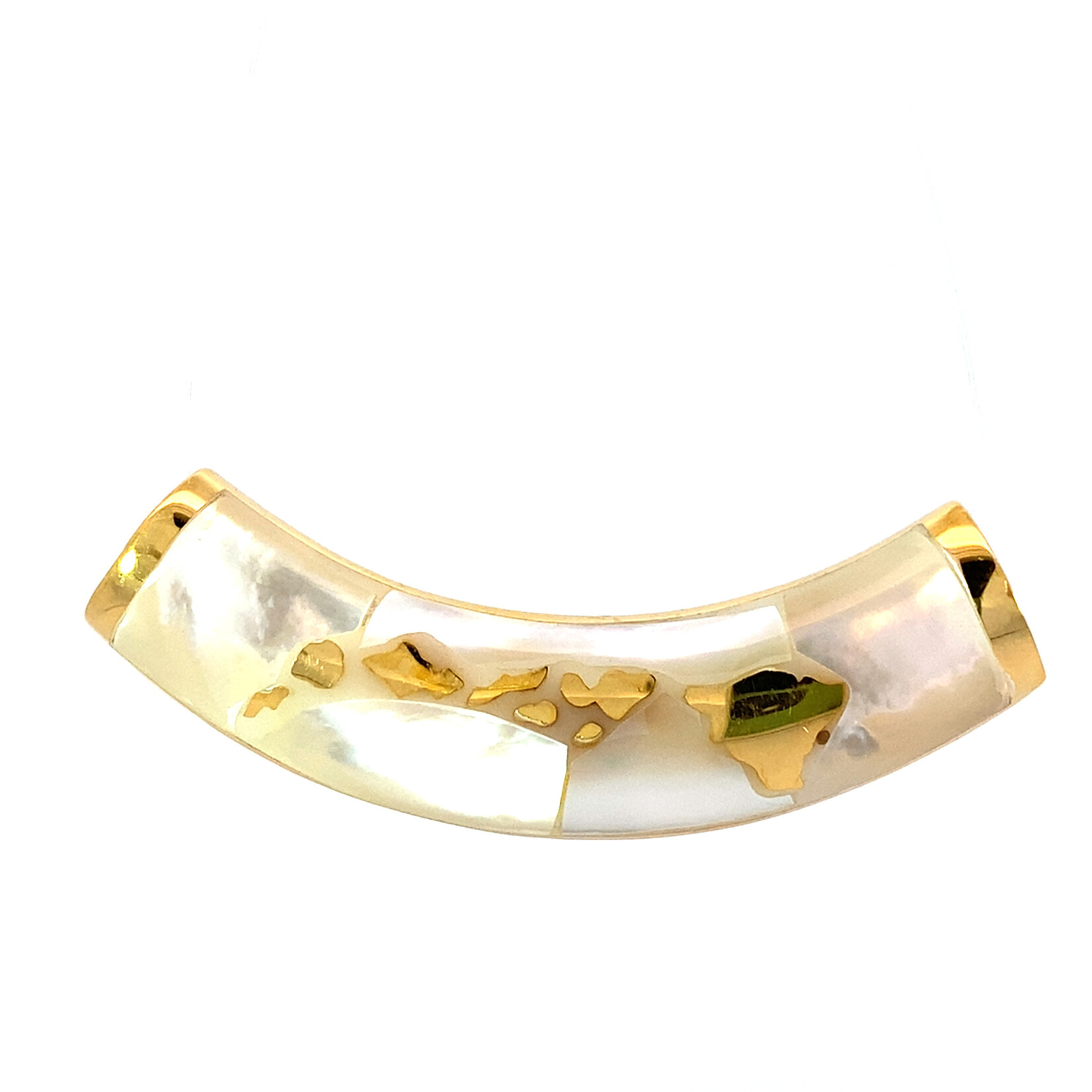 18K Vermeil Island Chain Mother of Pearl Slider Pendant