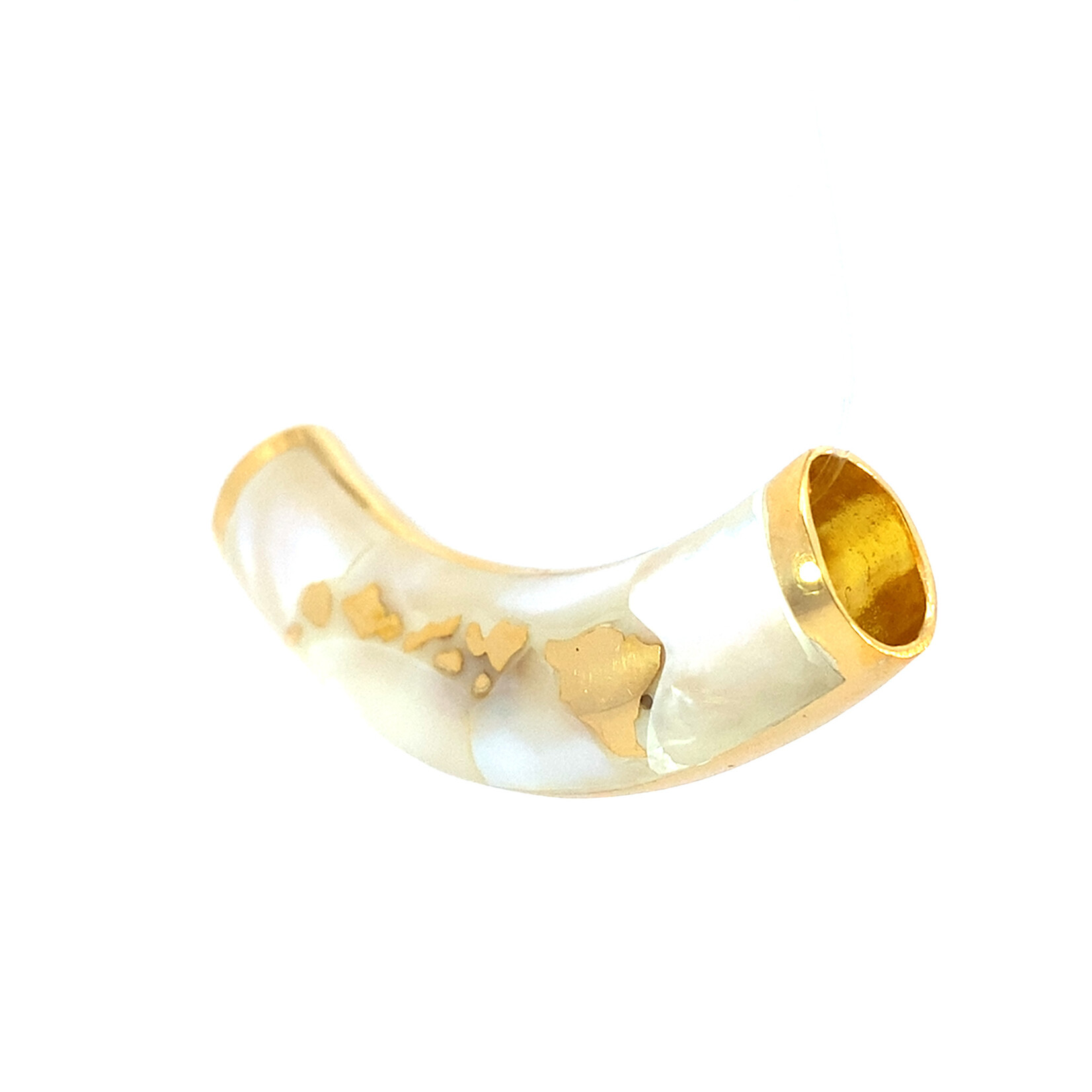 18K Vermeil Island Chain Mother of Pearl Slider Pendant