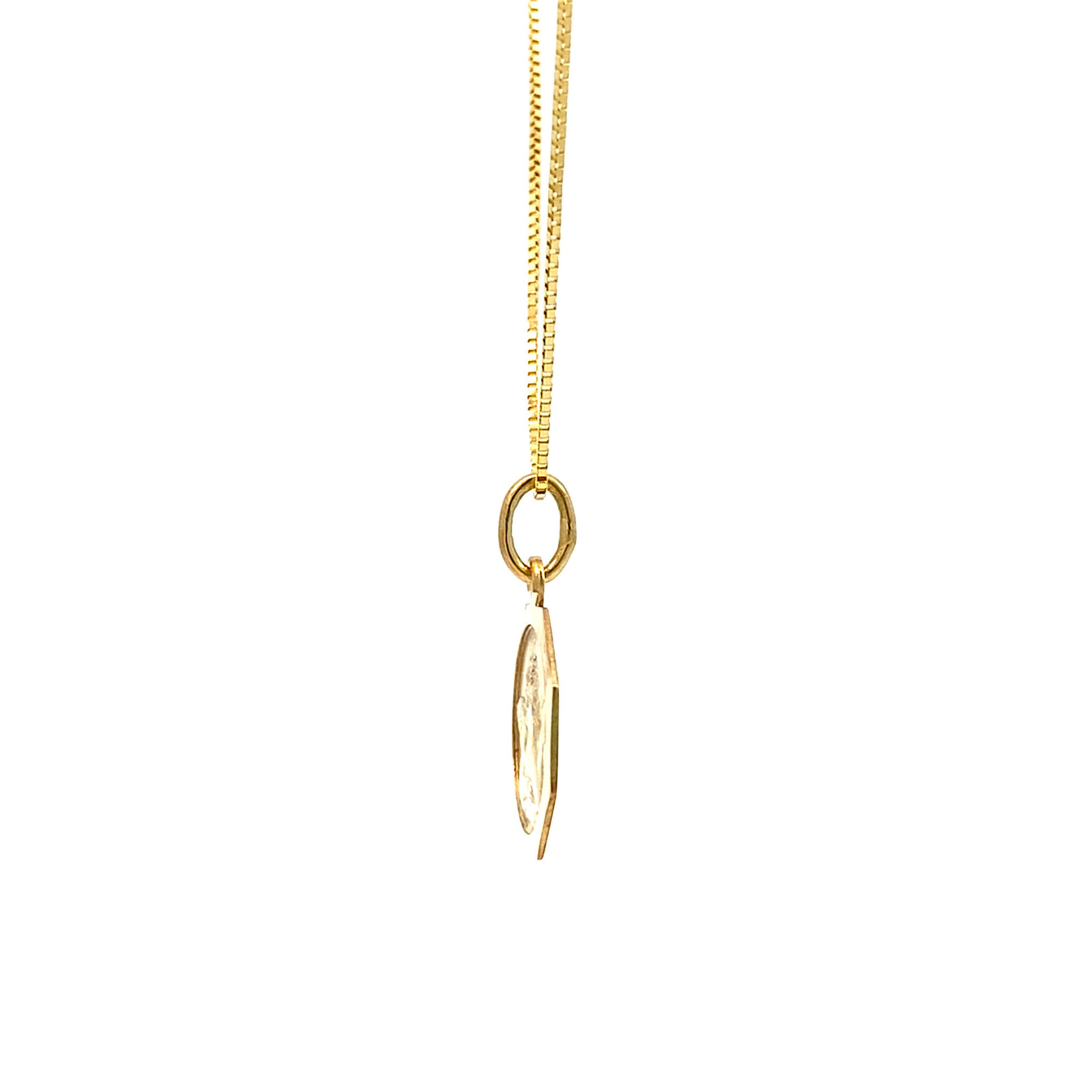 14K Yellow Gold 14" Angel Pendant 1.67g