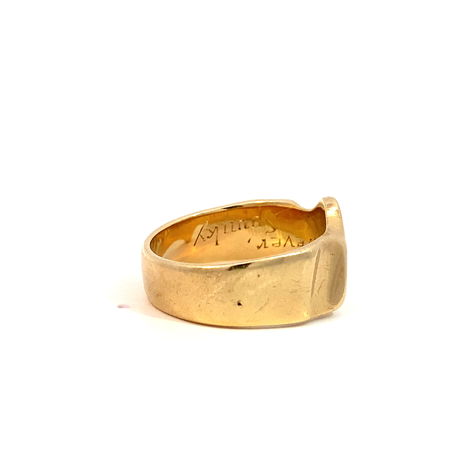 14K Yellow Gold Men's Freeform Ring size 10.25 9.75g