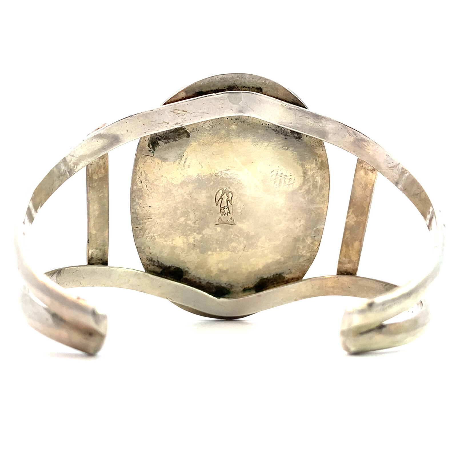 Sterling Silver Red Coral & Turquoise Cuff Daniel Benally