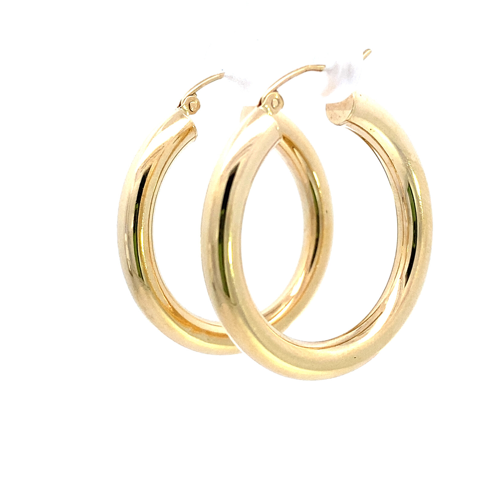 14K Yellow Gold 4mm Tube Hoops