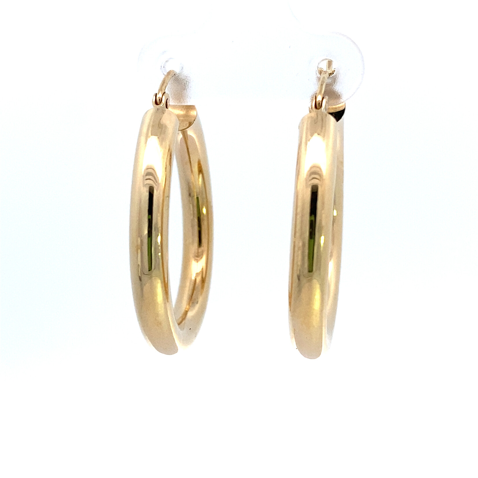 14K Yellow Gold 4mm Tube Hoops