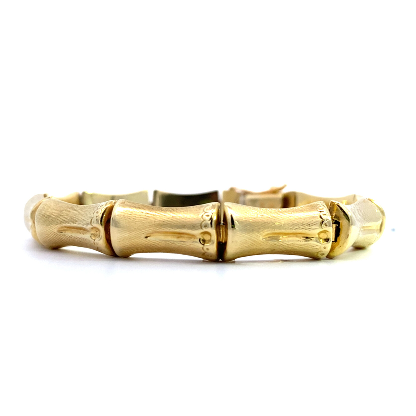 18K Yellow Gold 7" Bamboo Link Bracelet