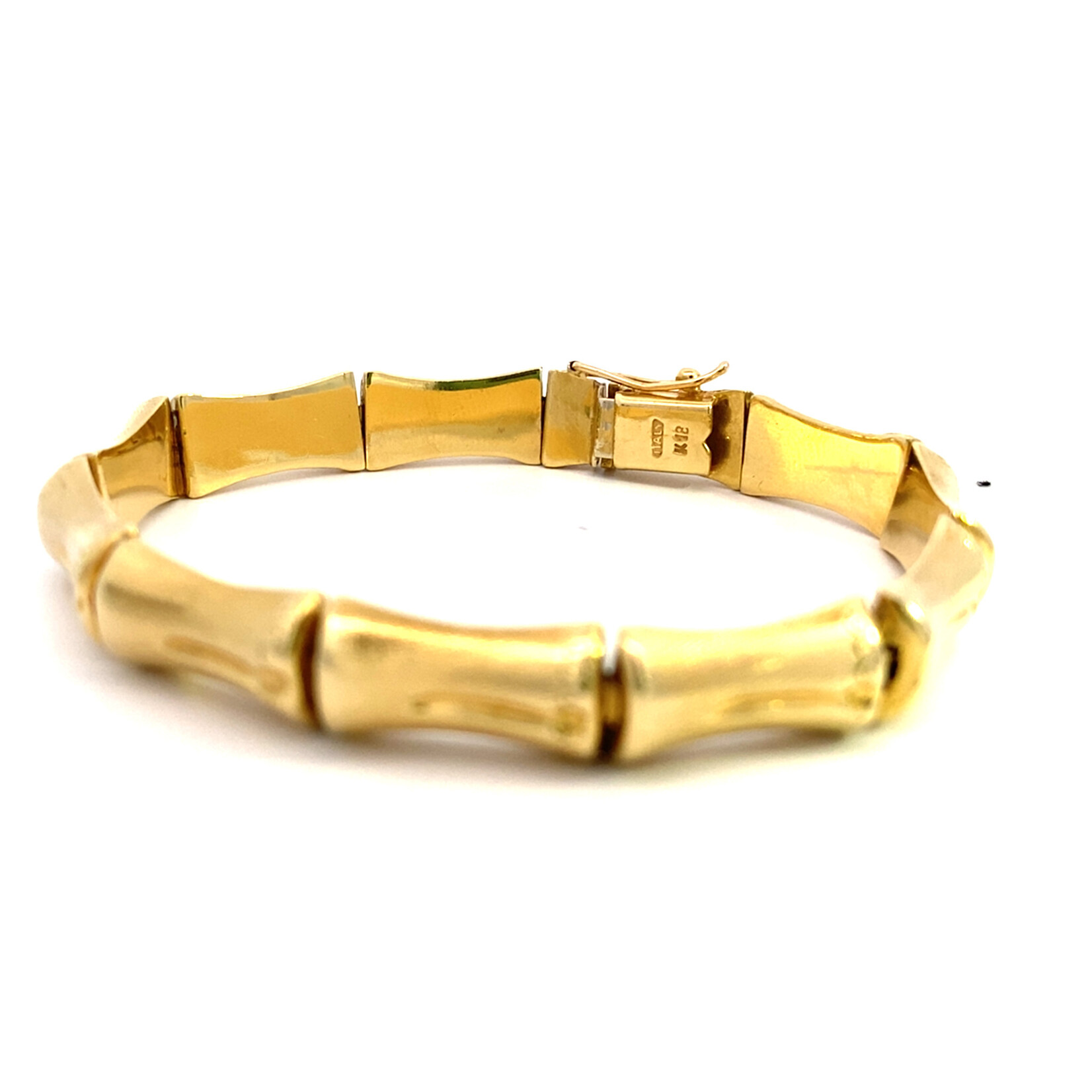 18K Yellow Gold 7" Bamboo Link Bracelet