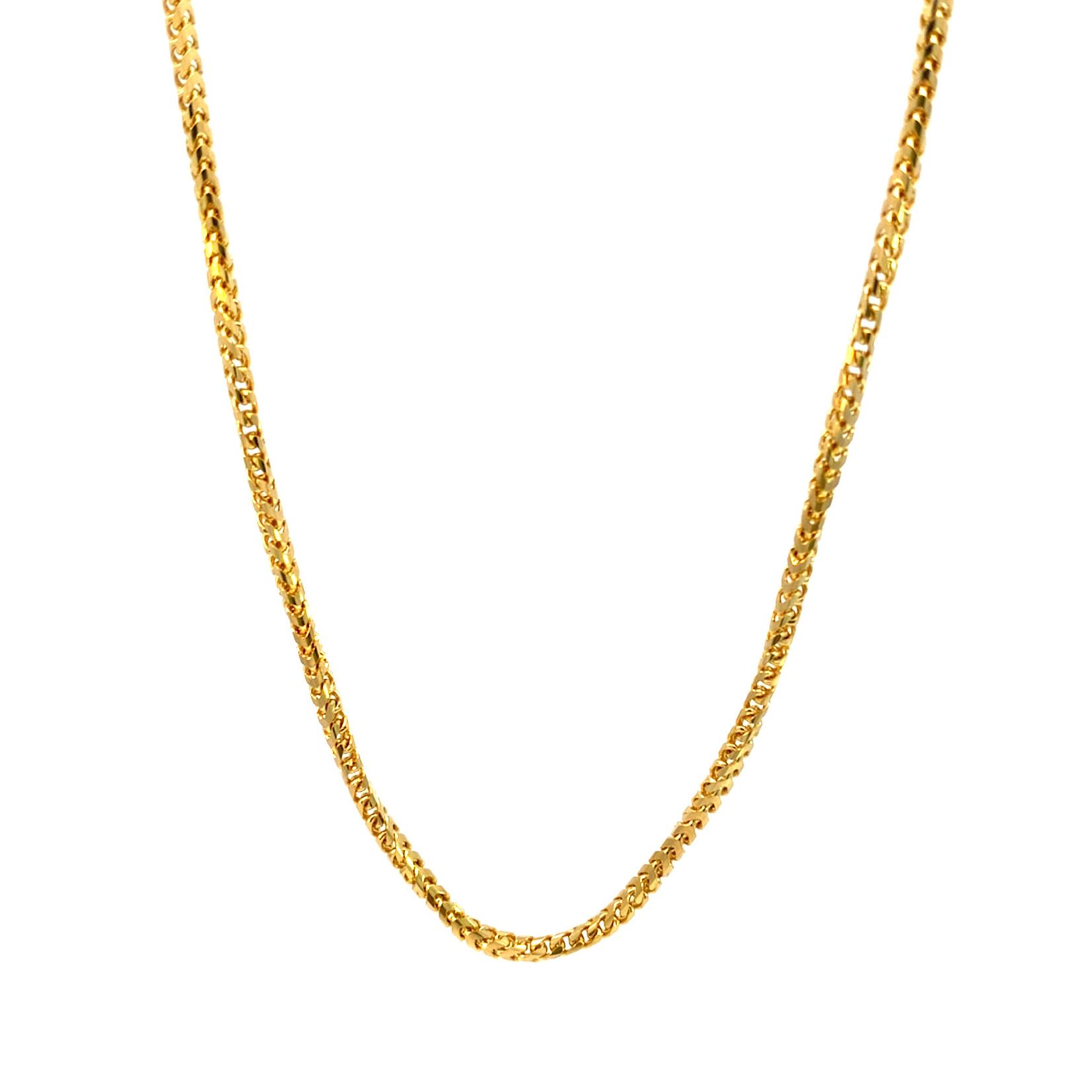18K Yellow Gold 18" 2mm Franco