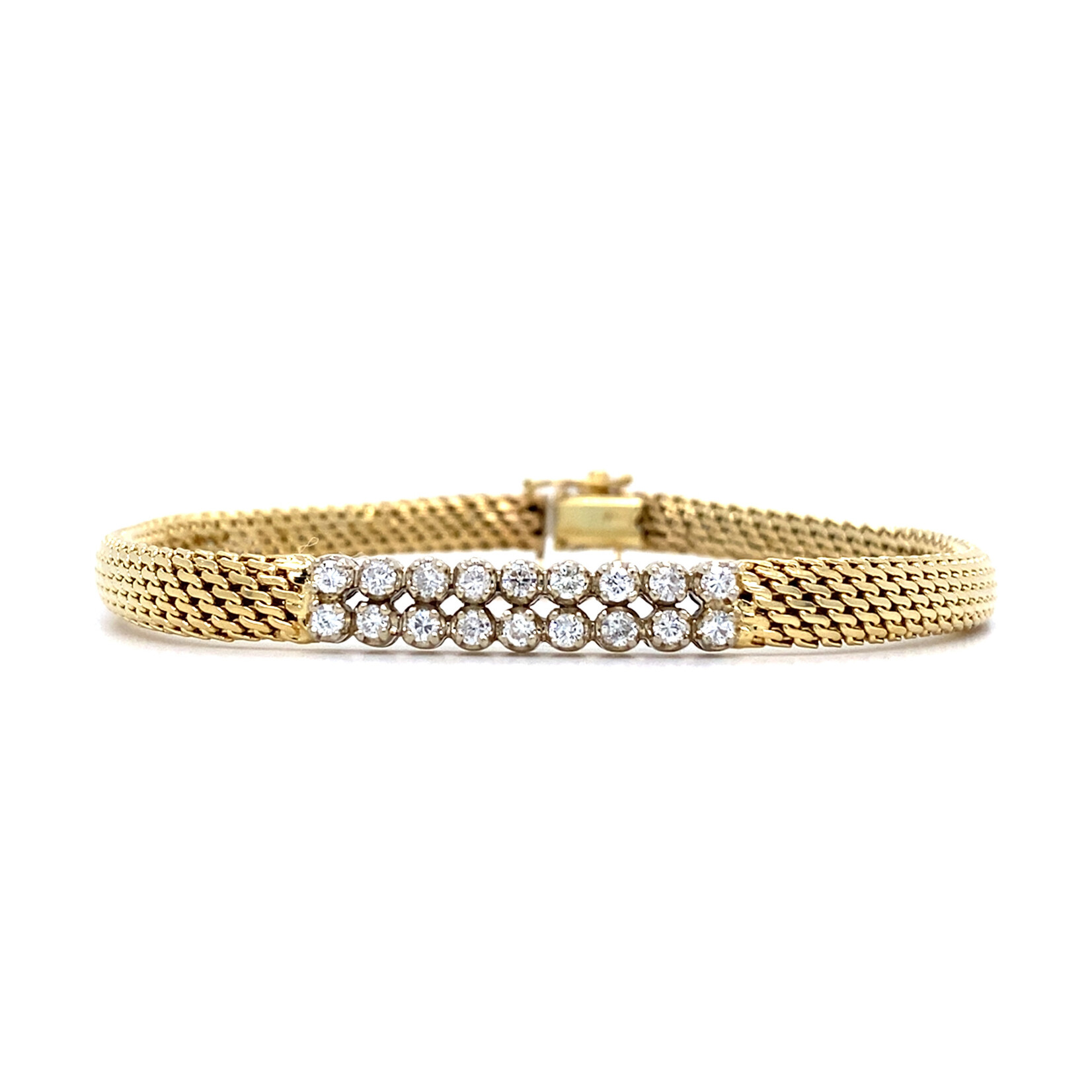 14K Yellow Gold Diamond Bracelet D+/-.54ctw