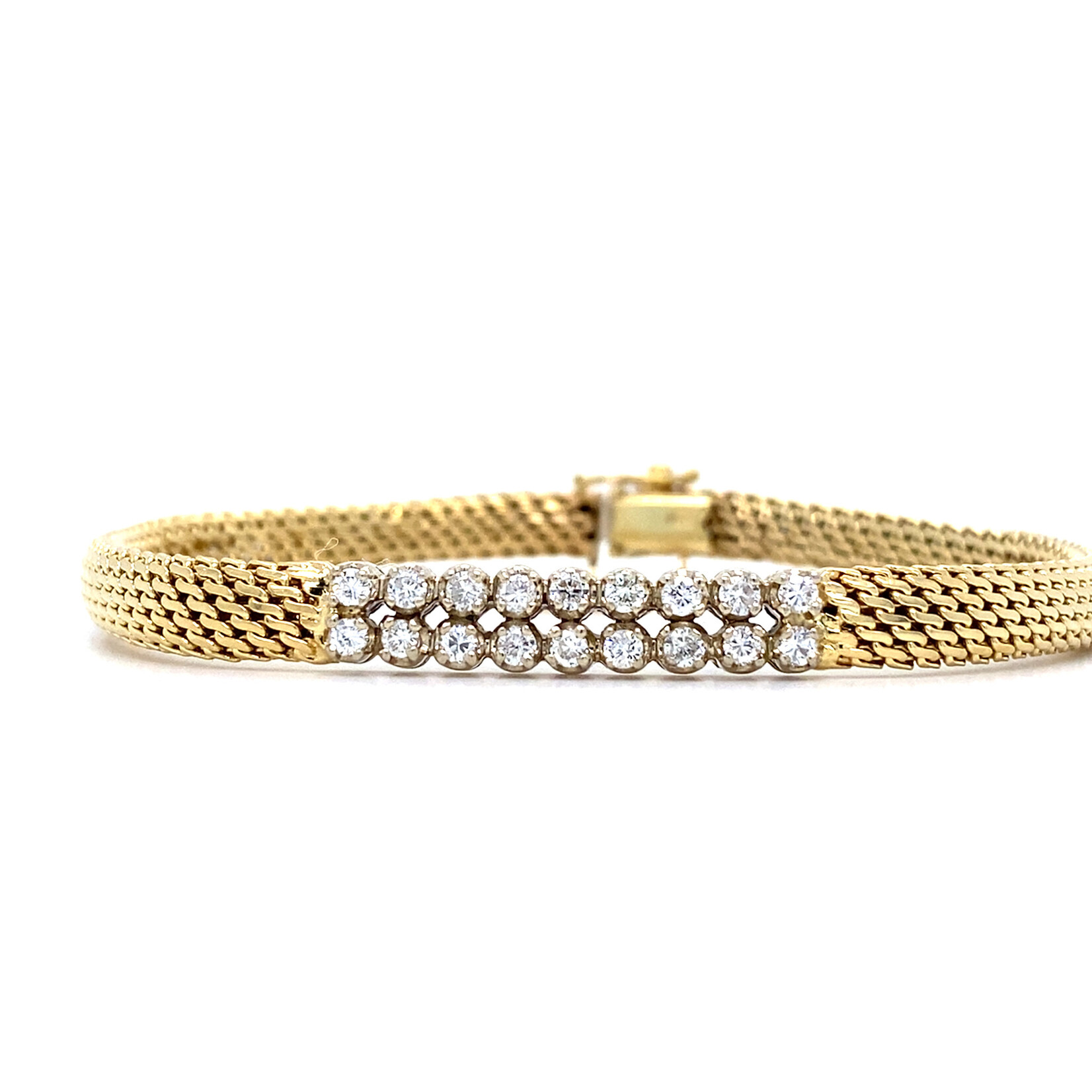 14K Yellow Gold Diamond Bracelet D+/-.54ctw