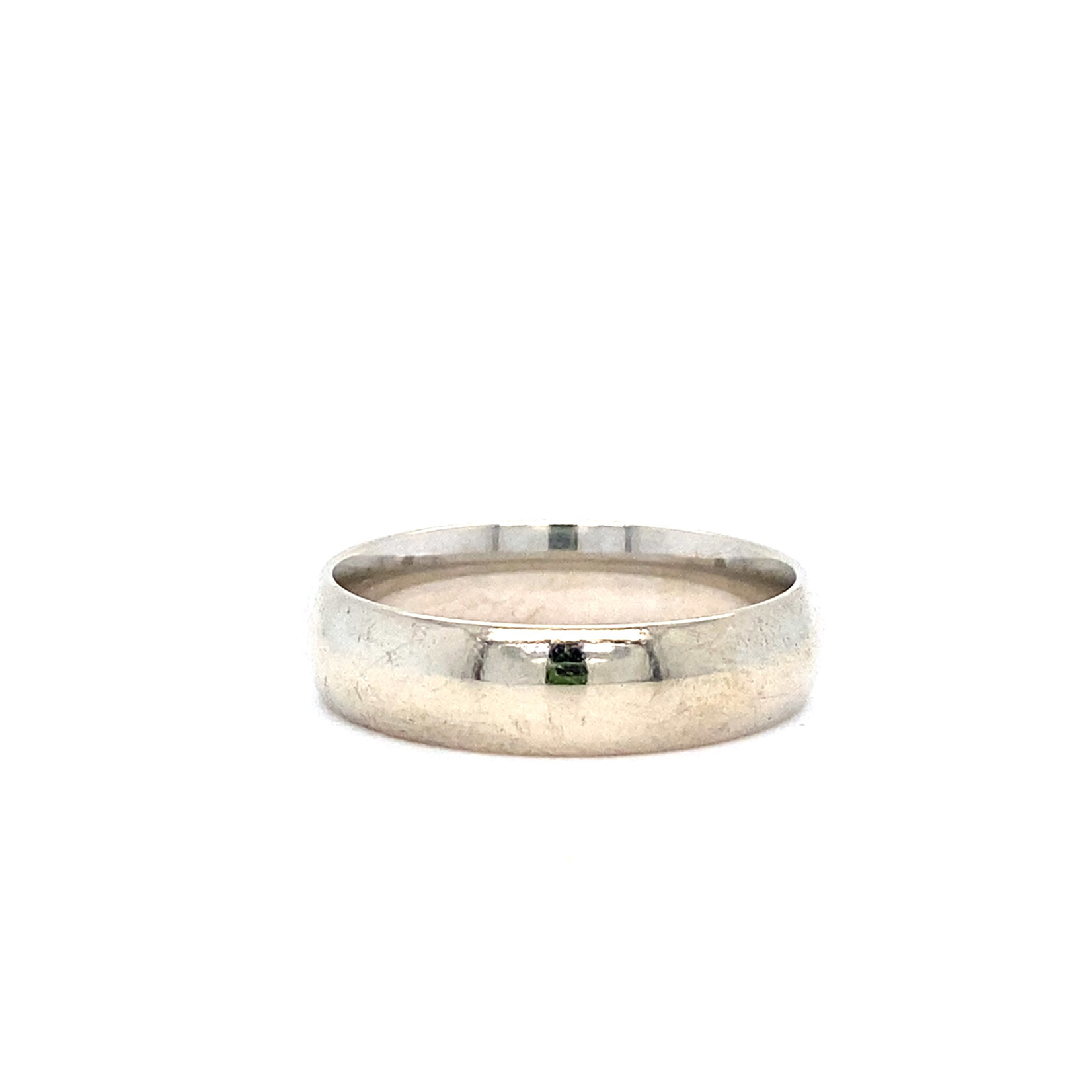 14K White Gold 6mm Comfort Fit Ring sz11.75