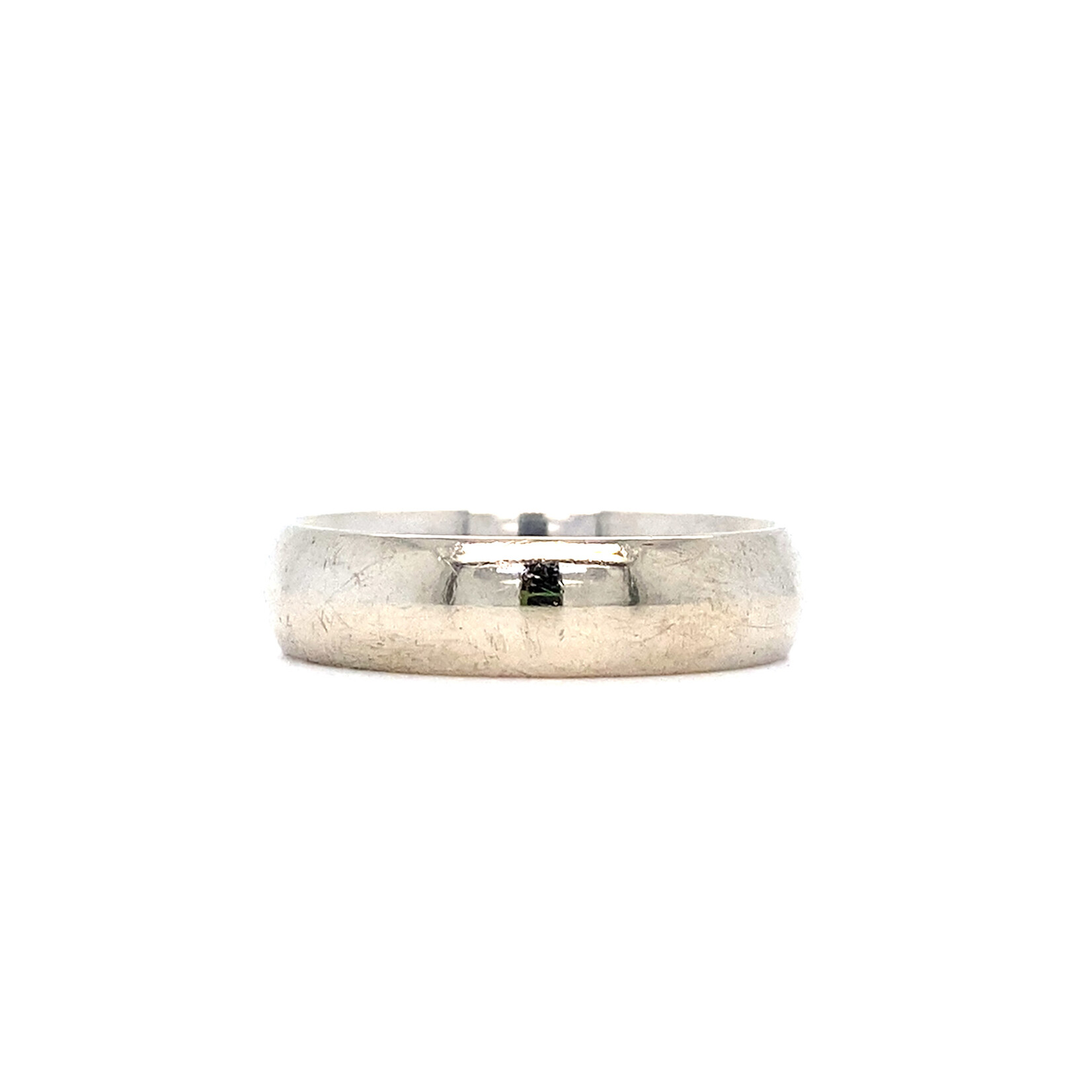 14K White Gold 6mm Comfort Fit Ring sz11.75