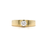 14K Yellow Gold Diamond Solitaire Ring sz6.75 +/-.20cttw I1
