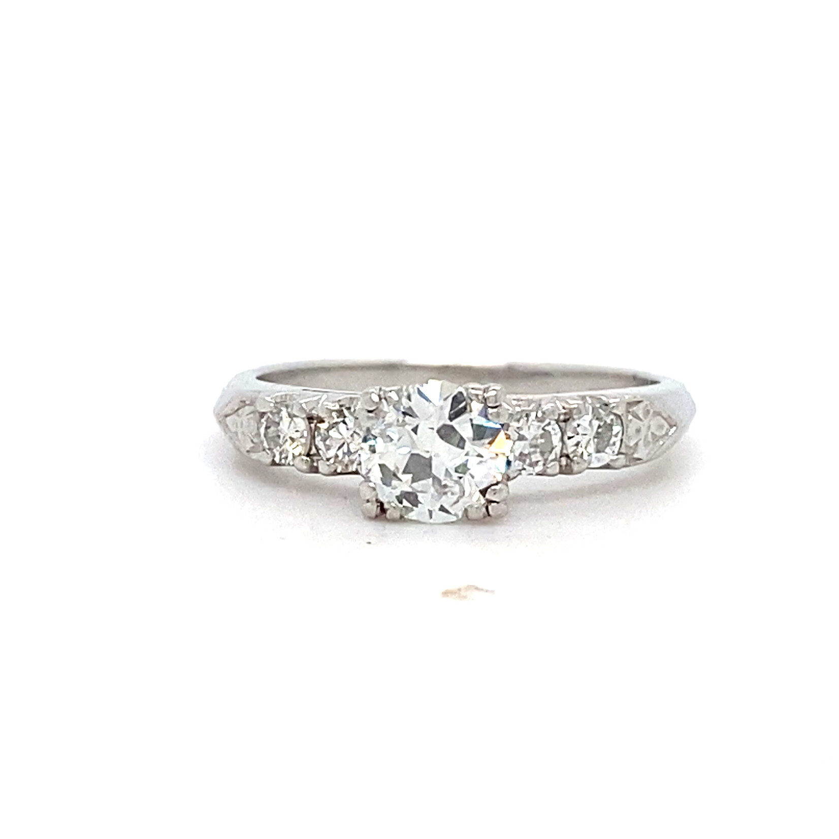 Platinum Diamond Engagement Ring sz4.5 D+/-.75ctw