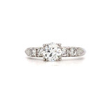 Platinum Diamond Engagement Ring sz4.5 D+/-.75ctw