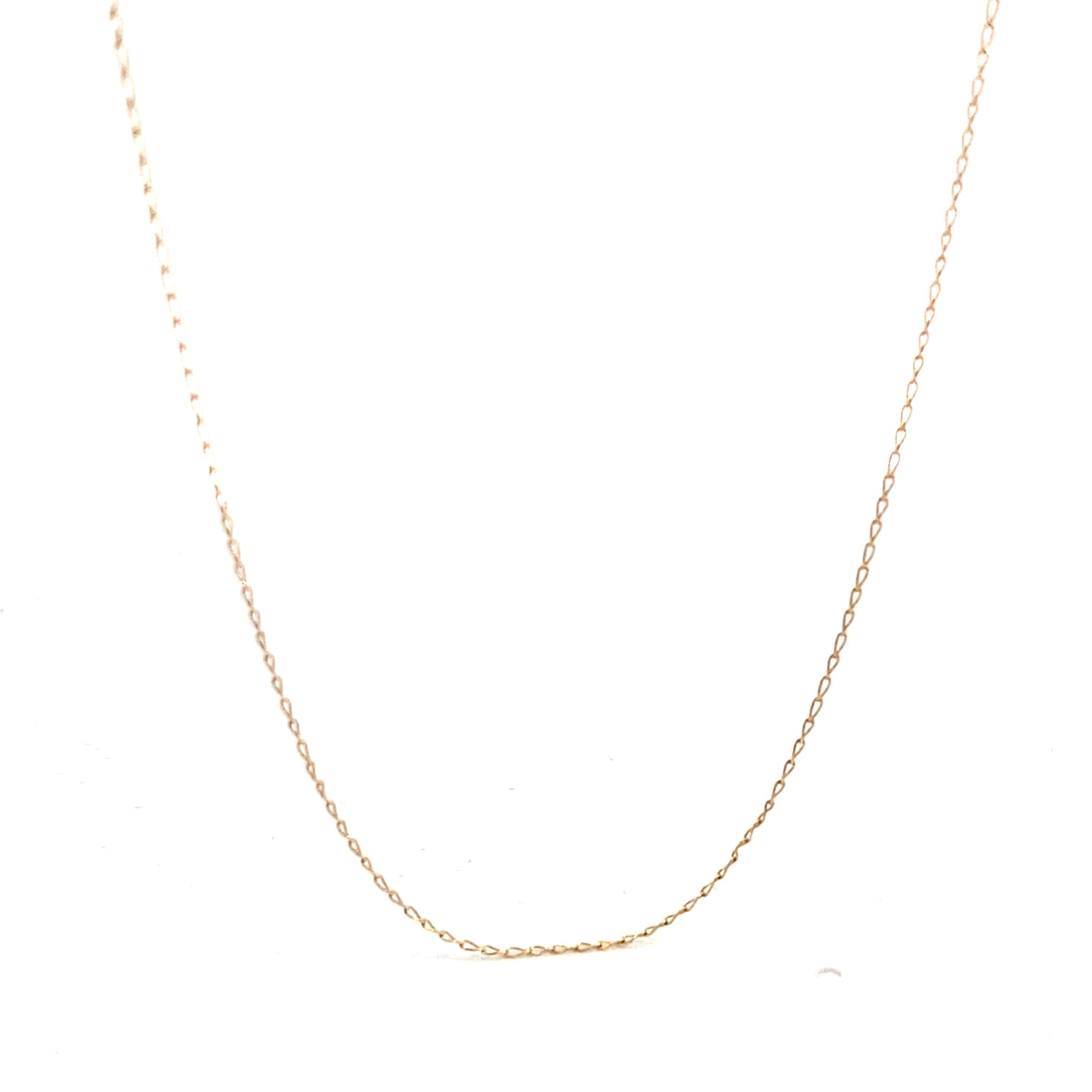 14K Yellow Gold 18" .80mm Cable Chain