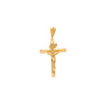 14K Yellow Gold 28mm x 14mm Crucifix