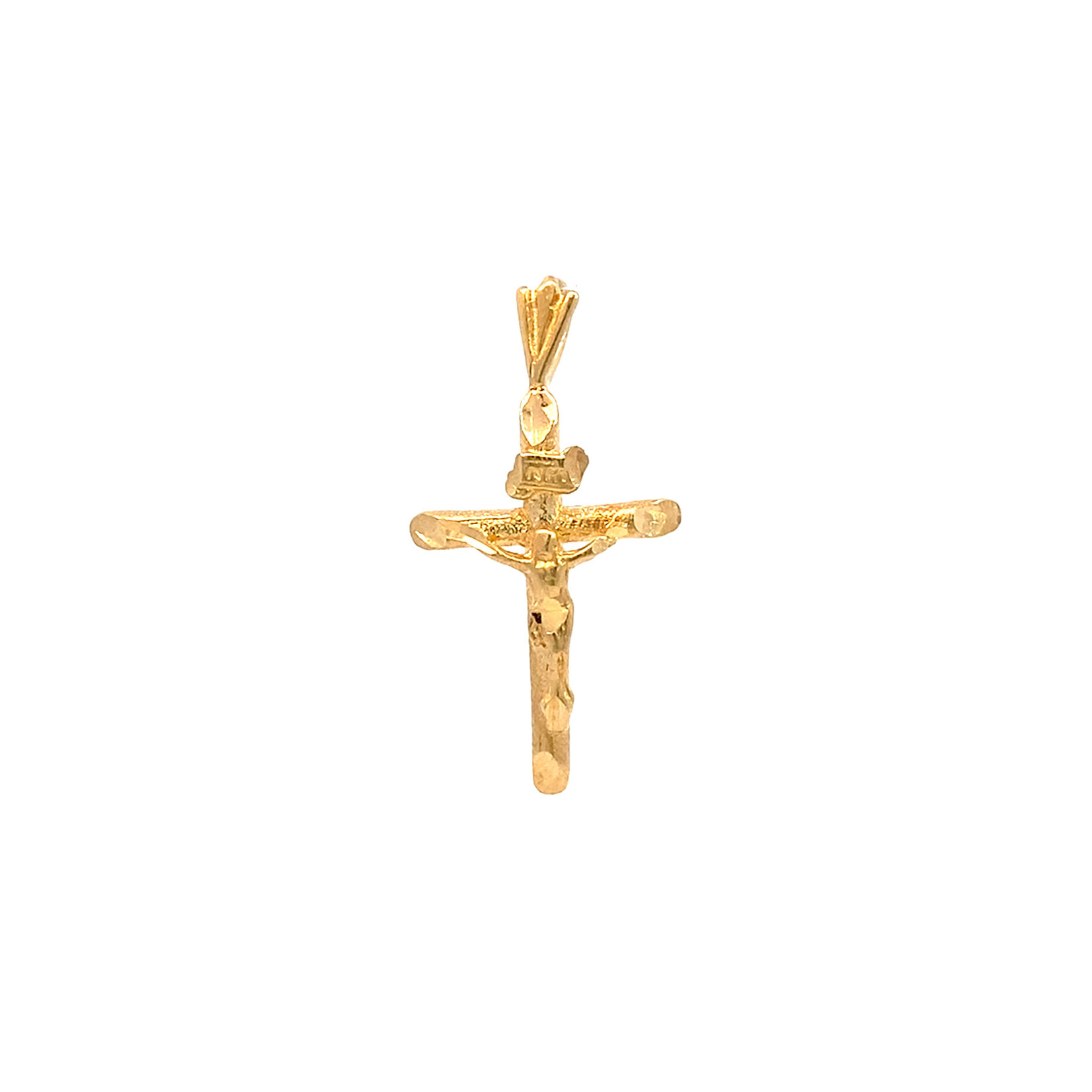 14K Yellow Gold 28mm x 14mm Crucifix