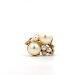 14K Yellow Gold Pearl Cluster Ring sz6.5