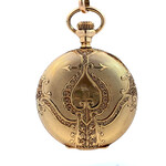 14K Yellow Gold Waltham Pocket Watch on 24" Curb Chain Circa 1900's