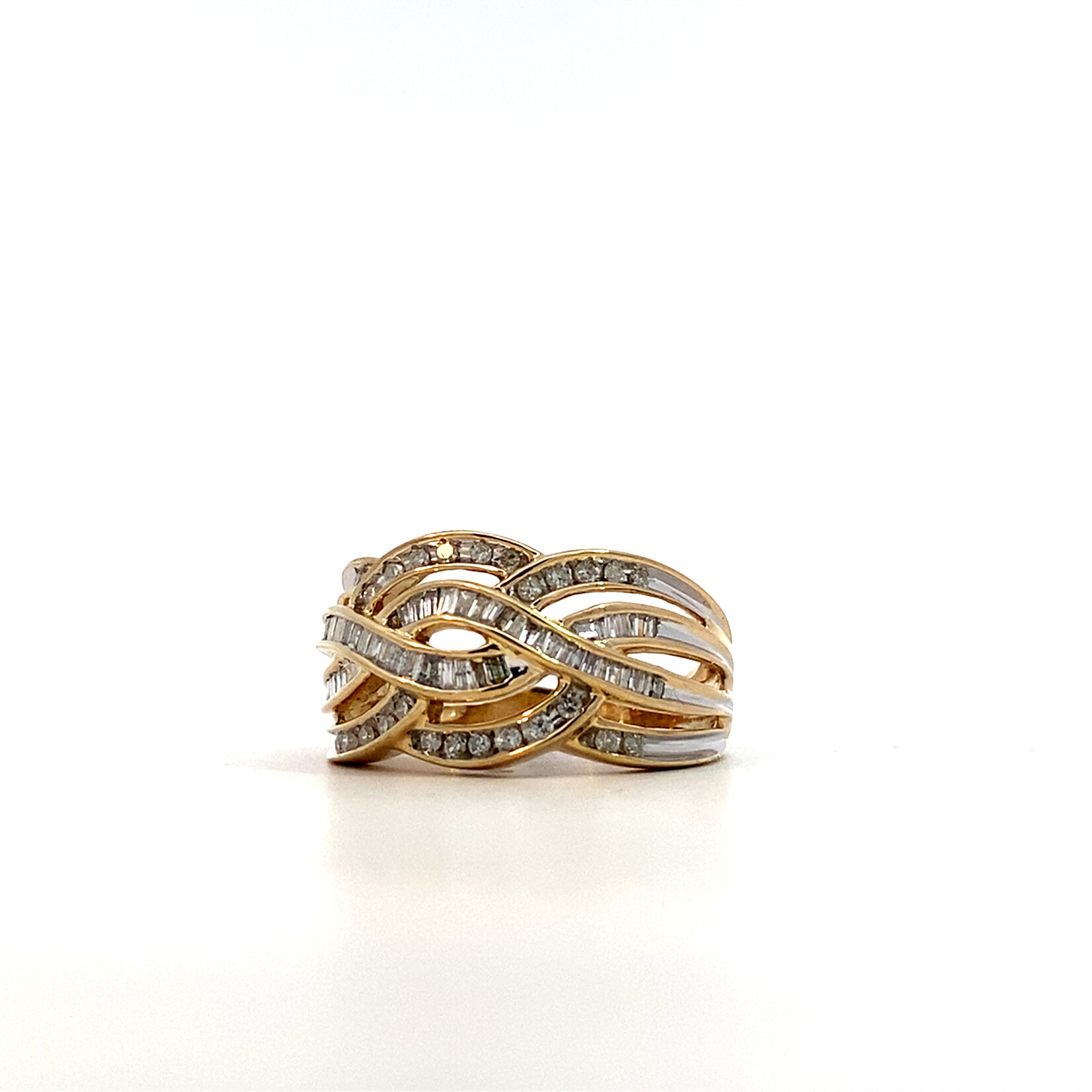 10K Yellow Gold Diamond Ring sz7.5 D +/-.38cttw
