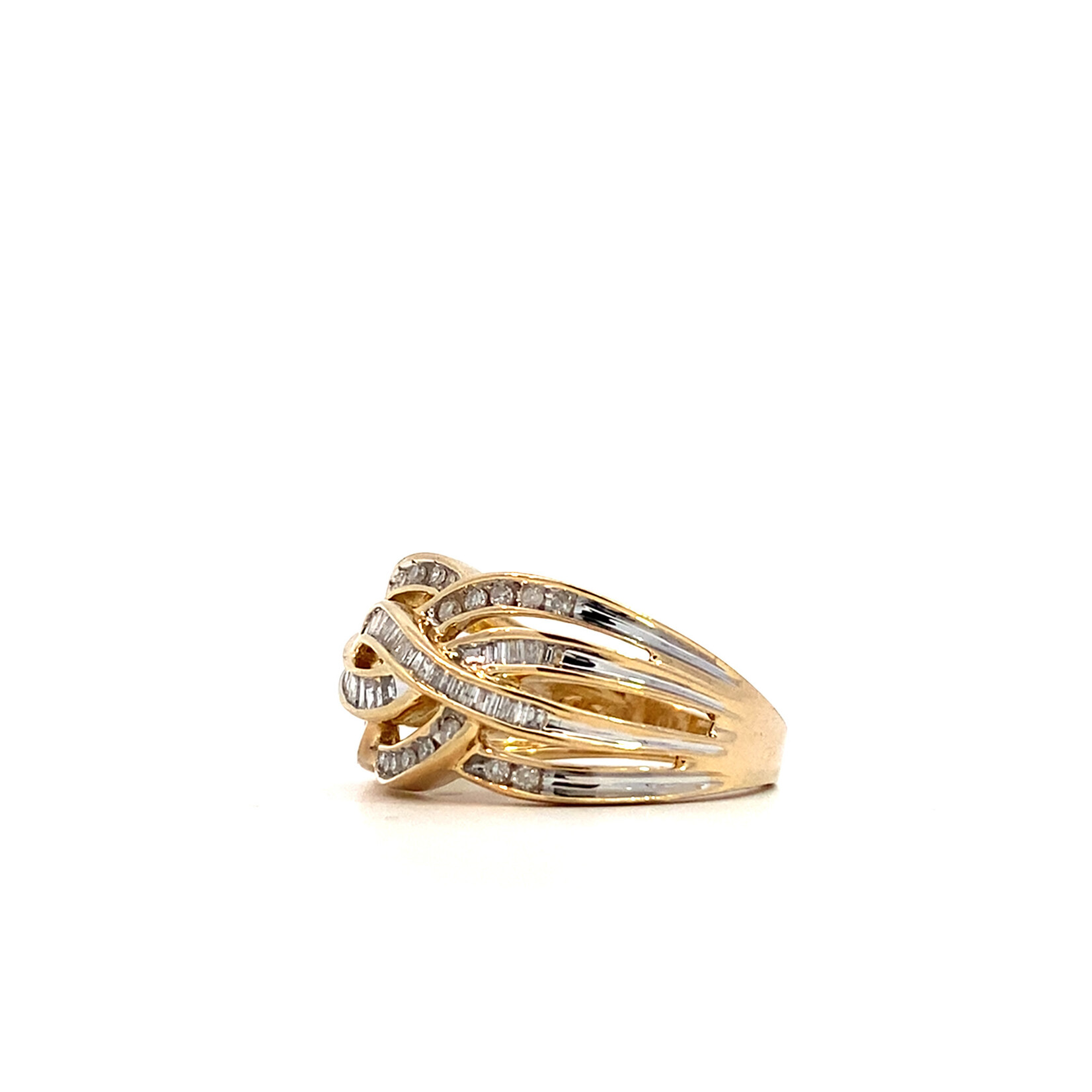 10K Yellow Gold Diamond Ring sz7.5 D +/-.38cttw