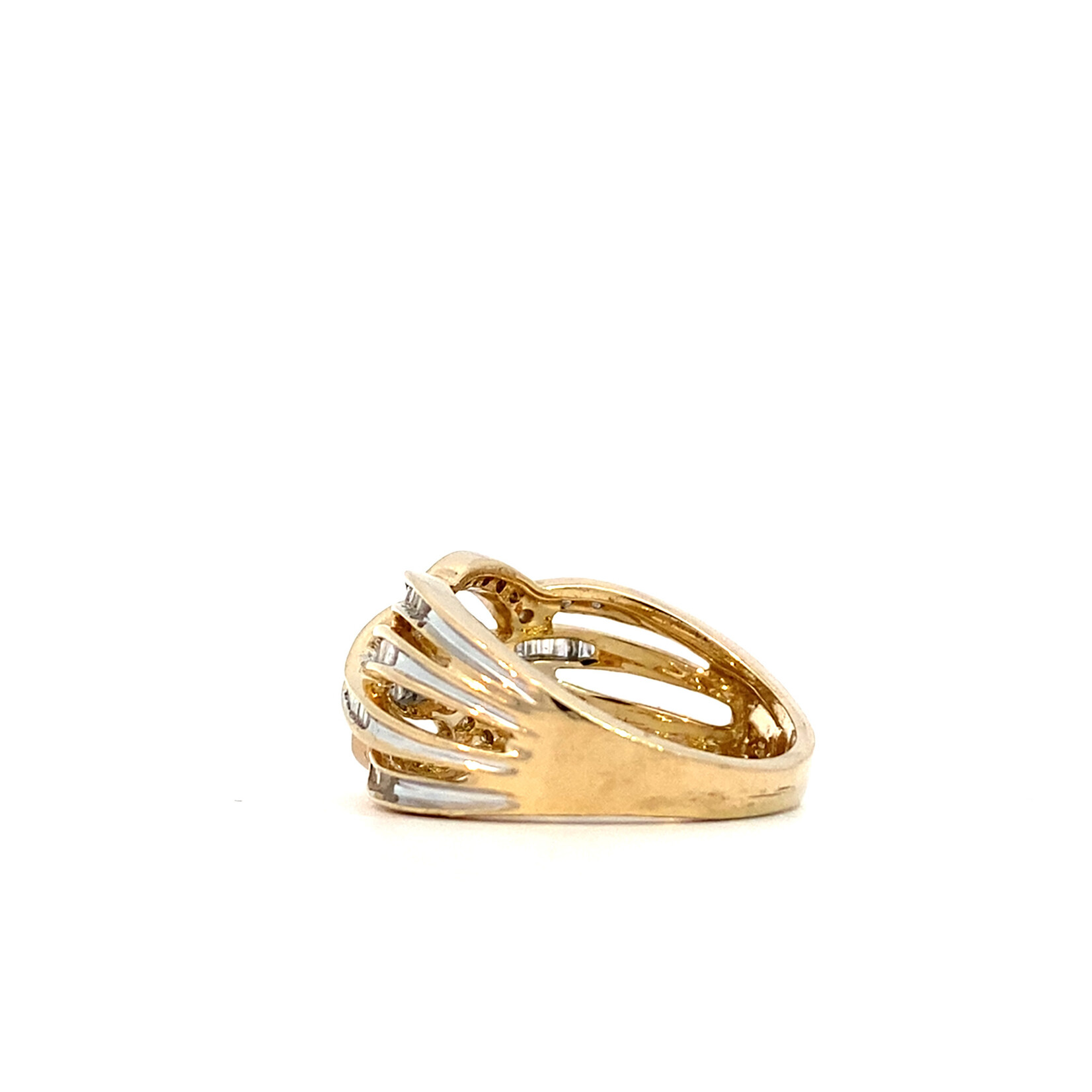 10K Yellow Gold Diamond Ring sz7.5 D +/-.38cttw