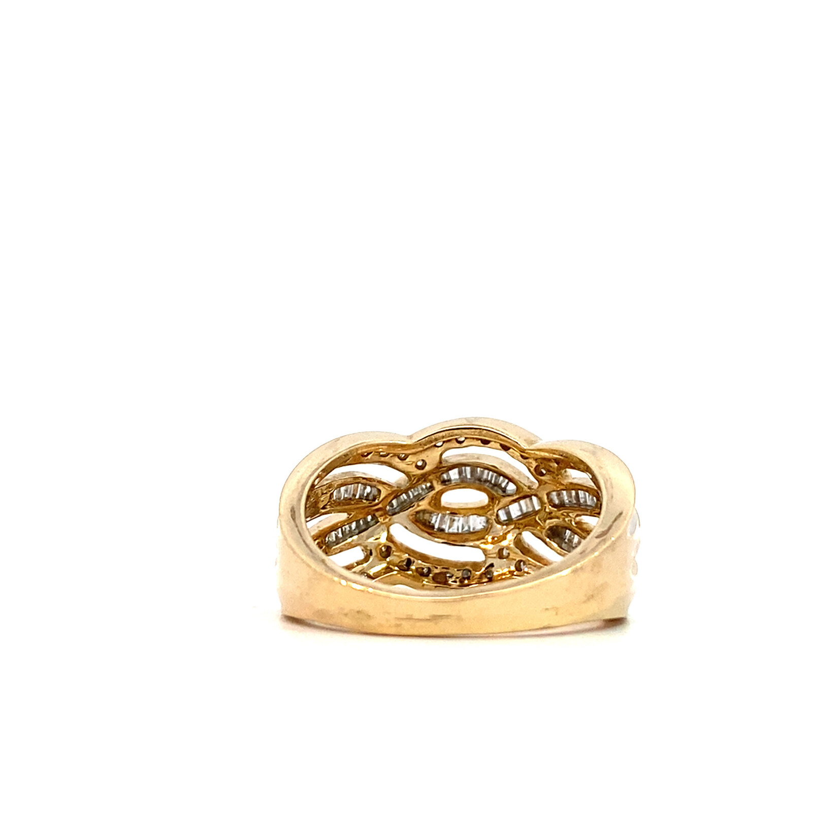 10K Yellow Gold Diamond Ring sz7.5 D +/-.38cttw