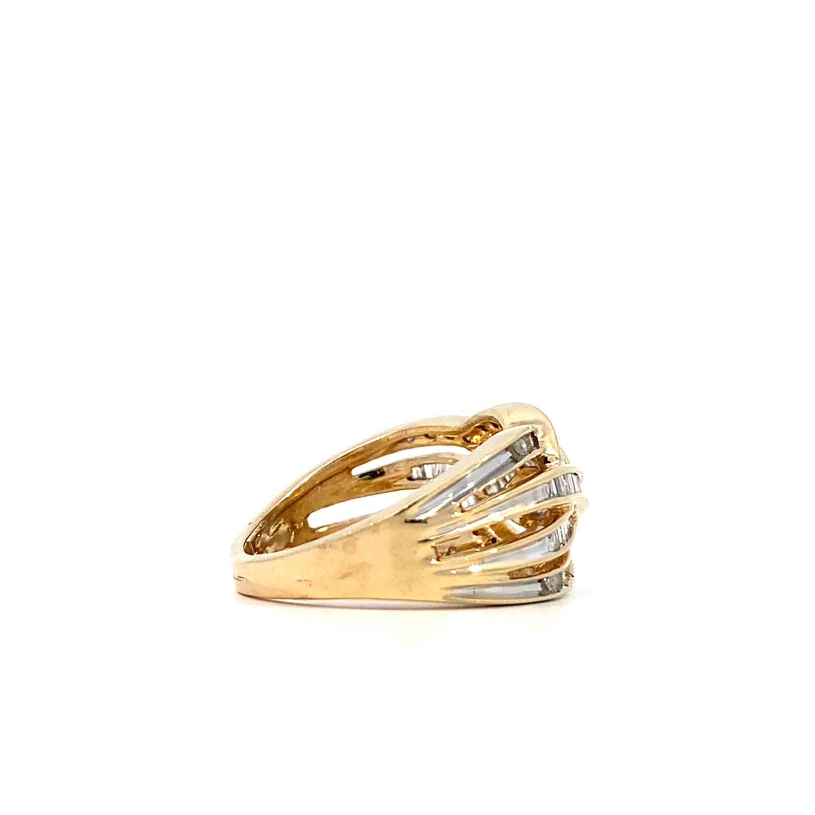 10K Yellow Gold Diamond Ring sz7.5 D +/-.38cttw