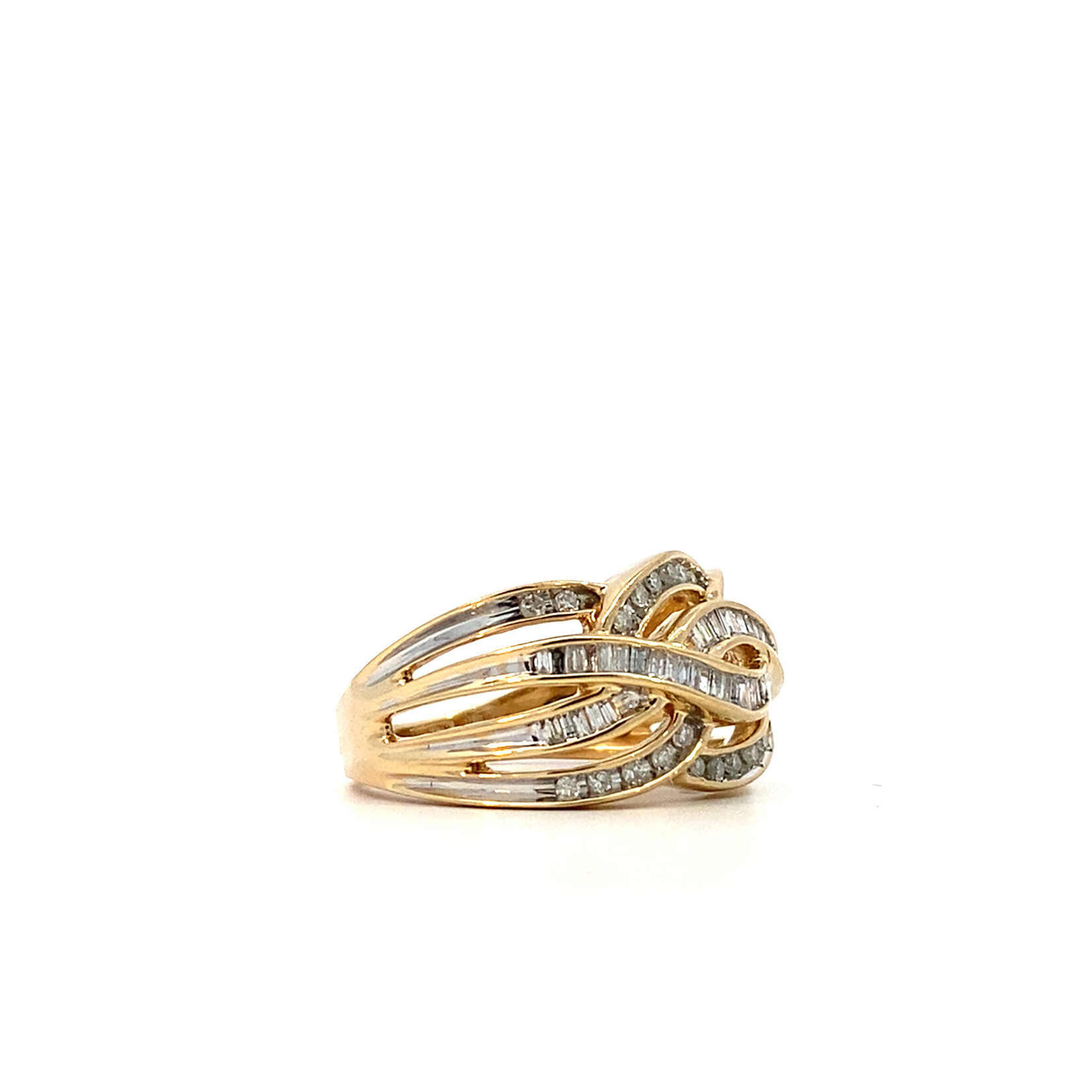 10K Yellow Gold Diamond Ring sz7.5 D +/-.38cttw